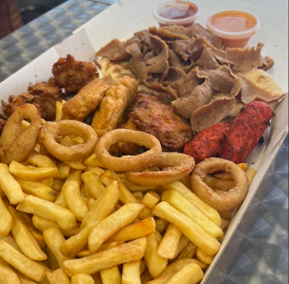 Azaad Takeaway French Fries seekh kebabs and doner kebabs in Invergowrie. 